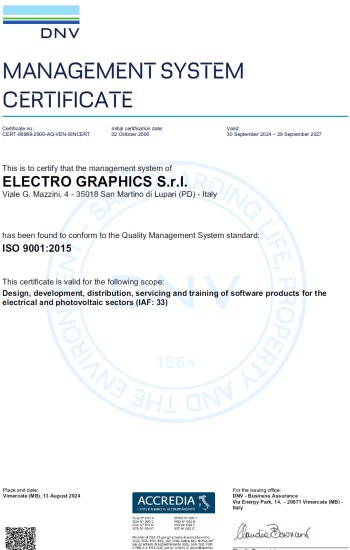 Certificazione UNI EN ISO 9001