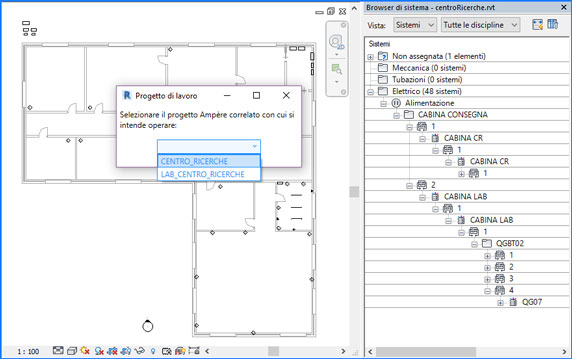 Multiprogetto Ampère in Revit