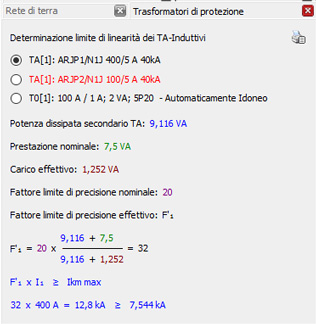 Calcolo trasformatori TA TV TO