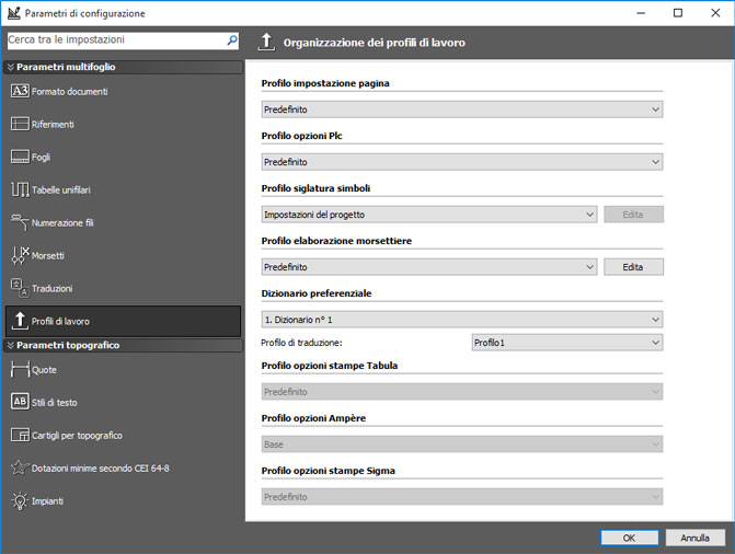 Configurazioni di progetto