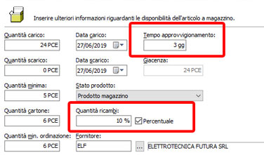 Gestione ricambi e approvvigionamento materiali